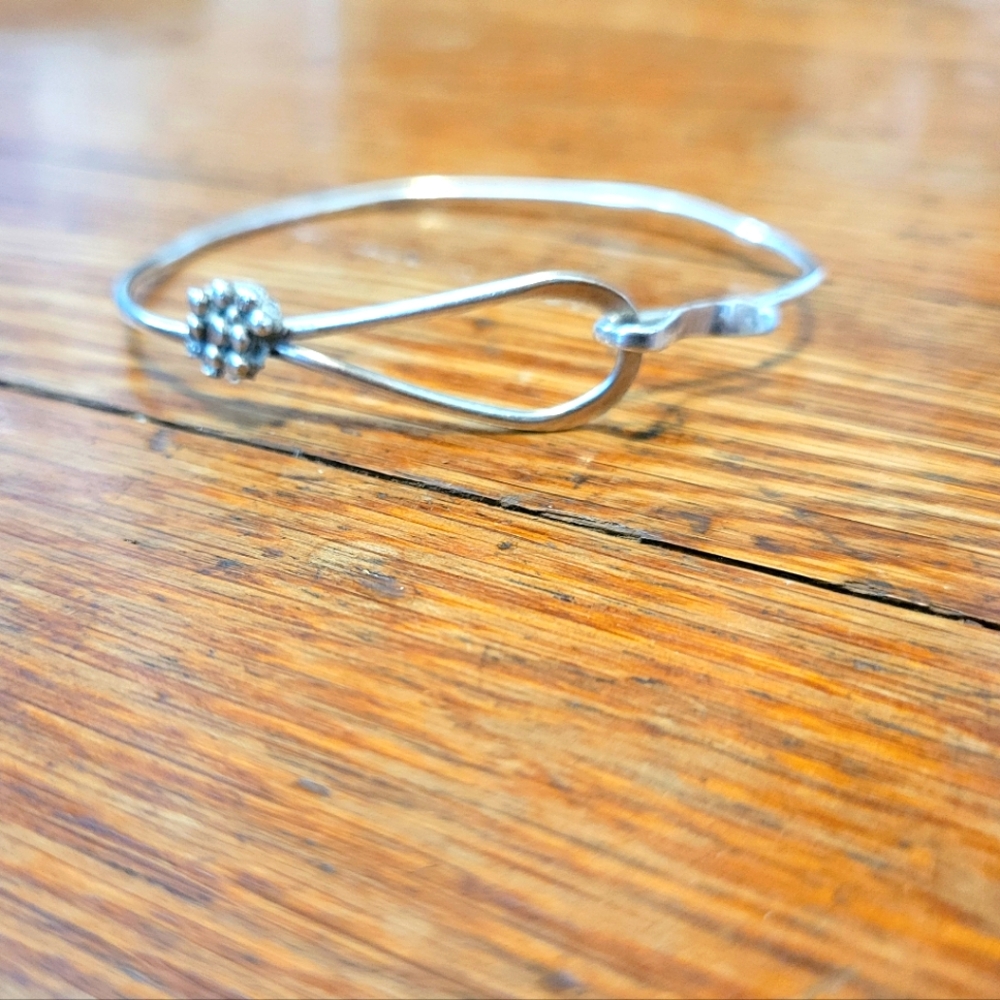 Sterling silver hook bracelet